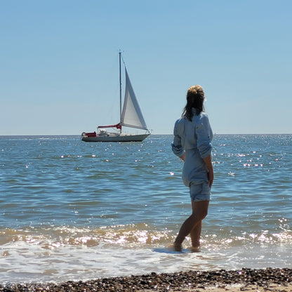 Female Jumpsuit Bundle - inc. hood, mask, travel bag Grey / Blue